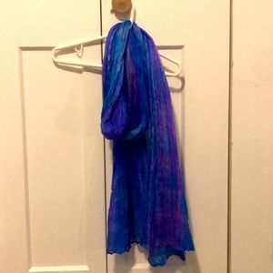 Blue and purple scarf